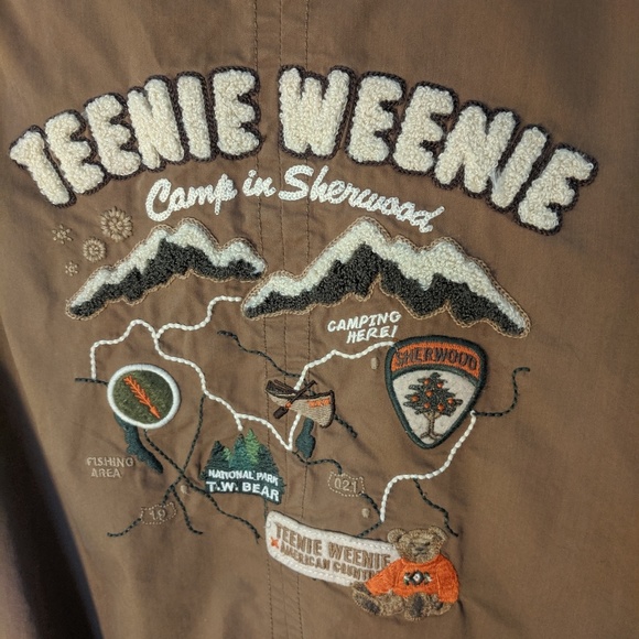 Teenie Weenie 90s camp hooded poncho jacket EUC - Picture 2 of 8